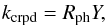 \begin{eqnarray} \label{des2} k_{\rm crpd}=R_{\rm ph}Y, \end{eqnarray}