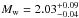 \hbox{$M_{\rm w}=2.03^{+0.09}_{-0.04}$}