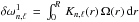 \hbox{$\delta \omega_{n,\ell}^1 \, = \, \int_0^R \, K_{n,\ell}(r) \, \Omega(r)\, {\rm d}r$}