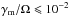 \hbox{$\gamma_{\rm m}/\Omega \leqslant 10^{-2}$}