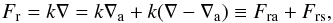 \begin{equation} F_{\rm r}= k\nabla= k\nabla_{\rm a} + k(\nabla-\nabla_{\rm a})\equiv F_{\rm ra}+F_{\rm rs},\label{frad} \end{equation}