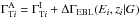 \hbox{$\Gamma_{\mathrm{T}i}^{\rm A}=\Gamma_{\mathrm{T}i}^{\rm I} + \Delta\Gamma_{\rm EBL}(E_i,z_i|G)$}