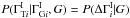 \hbox{$P(\Gamma_{\mathrm{T}i}^{\rm I}|\Gamma_{\mathrm{G}i}^{\rm I},G) = P(\Delta\Gamma_i^{\rm I}|G)$}