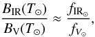 \appendix \setcounter{section}{1} \begin{equation} \frac{B_{\rm IR}(T_\odot)}{B_{\rm V}(T_\odot)} \approx \frac{f_{\rm IR_\odot}}{f_{V_\odot}}, \label{ec:rlc_approx} \end{equation}