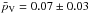 \hbox{$\bar{p}_{\rm V} = 0.07 \pm 0.03$}