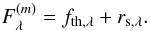 \appendix \setcounter{section}{1} \begin{equation} F^{(m)}_\lambda = f_{\mathrm{th},\lambda} + r_{\mathrm{s},\lambda}. \label{ec:modelflux} \end{equation}