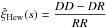 \hbox{$\hat{\xi}_{\rm Hew}(s)=\displaystyle\frac{DD-DR}{RR}$}