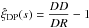 \hbox{$\hat{\xi}_{\rm DP}(s)=\displaystyle\frac{DD}{DR}-1$}