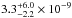 \hbox{$\ex{3.3^{+6.0}_{-2.2}}{-9}$}