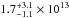 \hbox{$\ex{1.7^{+3.1}_{-1.1}}{13}$}