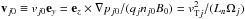 \hbox{$\vec v_{j0}\equiv v_{j0}\vec e_y=\vec e_z\times \nabla p_{j0}/(q_j n_{j0}B_0)=\vtj^2/(L_n \Omega_{j})$}