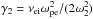 \hbox{$\gamma_2=\nu_{\rm ei} \omega_{\rm pe}^2/(2 \omega_2^2)$}