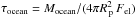 \hbox{$\tau_\mathrm{ocean}=M_\mathrm{ocean}/(4\pi\Rp^2\,F_\mathrm{el})$}