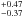 \hbox{$^{+0.47}_{-0.37}$}