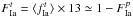 \hbox{$F_{\rm Ia}^t = \langle f_{\rm Ia}^t\rangle \times 13 \simeq 1- F_{\rm Ia}^p$}