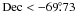 \hbox{$\rm Dec<-69\fdg73$}
