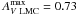 \hbox{$A_{V\ \mathrm{LMC}}^{\mathrm{max}} = 0.73$}