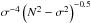 \hbox{$\sigma^{-4} \left({N^2 - \sigma^2}\right)^{-0.5}$}