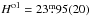 \hbox{$H^{\rm o1}=23\fm95(20)$}