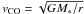 \hbox{$v_{\rm CO}=\sqrt{GM_*/r}$}
