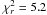 \hbox{$\chi_{r}^2=5.2$}