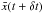 \hbox{$\bar{x}(t+\delta t)$}