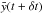 \hbox{$\bar{y}(t+\delta t)$}