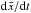\hbox{$\mathrm{d}\bar{x} / \mathrm{d}t$}