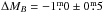 \hbox{$\Delta M_{B}=-1\fm0\pm0\fm5$}