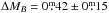 \hbox{$\Delta M_{B}=0\fm42\pm0\fm15$}