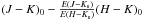 \hbox{$(J-K)_0 - \frac{E(J-K_{\rm s})} {E(H-K_{\rm s})} (H-K)_0$}