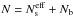 \hbox{$N=N_{\rm s}^{\rm eff} + N_{\rm b}$}