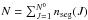 \hbox{$N=\sum_{J=1}^{N^0} n_{\rm seg}(J)$}