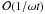 \hbox{${\cal O}(1/\omega t)$}