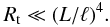 \begin{eqnarray} R_{\rm t} \ll (L/\ell)^4 . \label{eq:1.4} \end{eqnarray}