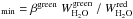\hbox{$_{\rm{min}} = \beta^{\rm green}~W^{\rm green}_{\rm H_{2}O}~/~W^{\rm red}_{\rm H_{2}O}$}