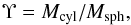 \appendix \setcounter{section}{2} \begin{equation} \Upsilon = M_{\rm cyl} / M_{\rm sph} , \end{equation}