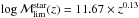 \hbox{$ \log \mathcal{M}_{\rm lim}^{\rm star} (z) = 11.67 \times z^{0.13}$}