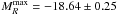 \hbox{$M^{\rm max}_{R}= -18.64\pm0.25$}