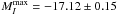\hbox{$M^{\rm max}_{I} = -17.12 \pm 0.15$}