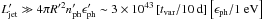 \hbox{$L'_{\rm jet}\gg 4\pi R'^2n'_{\rm ph}\epsilon'_{\rm ph}\sim3\times 10^{43}\left[t_{\rm var}/10\mbox{ d}\right] \left[\epsilon_{\rm ph}/1\mbox{ eV}\right]$}