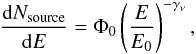 \appendix \setcounter{section}{1} \begin{equation} \label{source} \frac{{\rm d}N_{\rm source}}{{\rm d}E}=\Phi_0\left(\frac{E}{E_0}\right)^{-\gamma_{\nu}}, \end{equation}