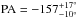 \hbox{${\rm PA}=-157^{+17\degr}_{-10\degr}$}