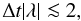 \hbox{$1/\Delta t - \frac{\lambda}{2}$}