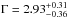 \hbox{$\Gamma=2.93^{+0.31}_{-0.36}$}