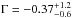 \hbox{$\Gamma=-0.37^{+1.2}_{-0.6}$}
