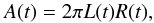 \begin{equation} A(t) = 2 \pi L(t) R(t) , \label{E4} \end{equation}