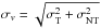 \hbox{$\sigma_v = \sqrt{\sigma_\mathrm{T}^2 + \sigma_\mathrm{NT}^2}$}