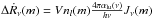\hbox{$\Delta\dot{R}_\nu(m)=V n_l(m) \frac{4\pi\alpha_{\rm l u}(\nu)}{h\nu}J_\nu(m)$}