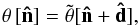 \begin{equation} \theta\left[{\vec {\hat n}}\right] = \tilde \theta[{\vec {\hat n}} + {\vec {\hat d}}], \label{eq:cmblens1} \end{equation}